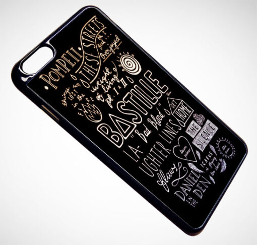 Bastille Lyrics Collage iPhone and Samsung Cases