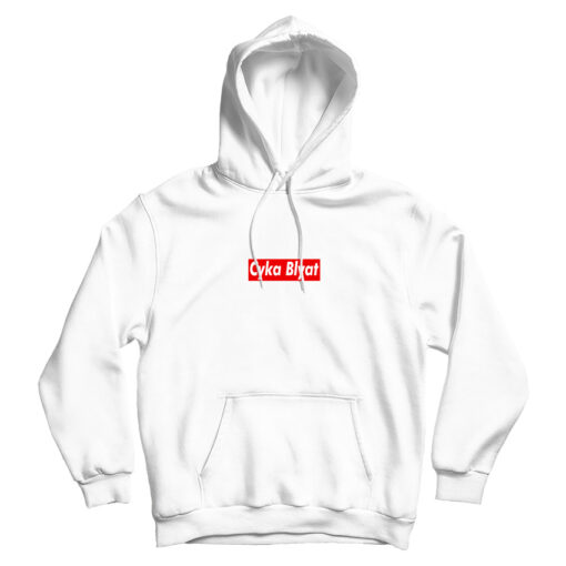 Cyka Blyat Red Box Logo Hoodie Cheap For Man's And Women's