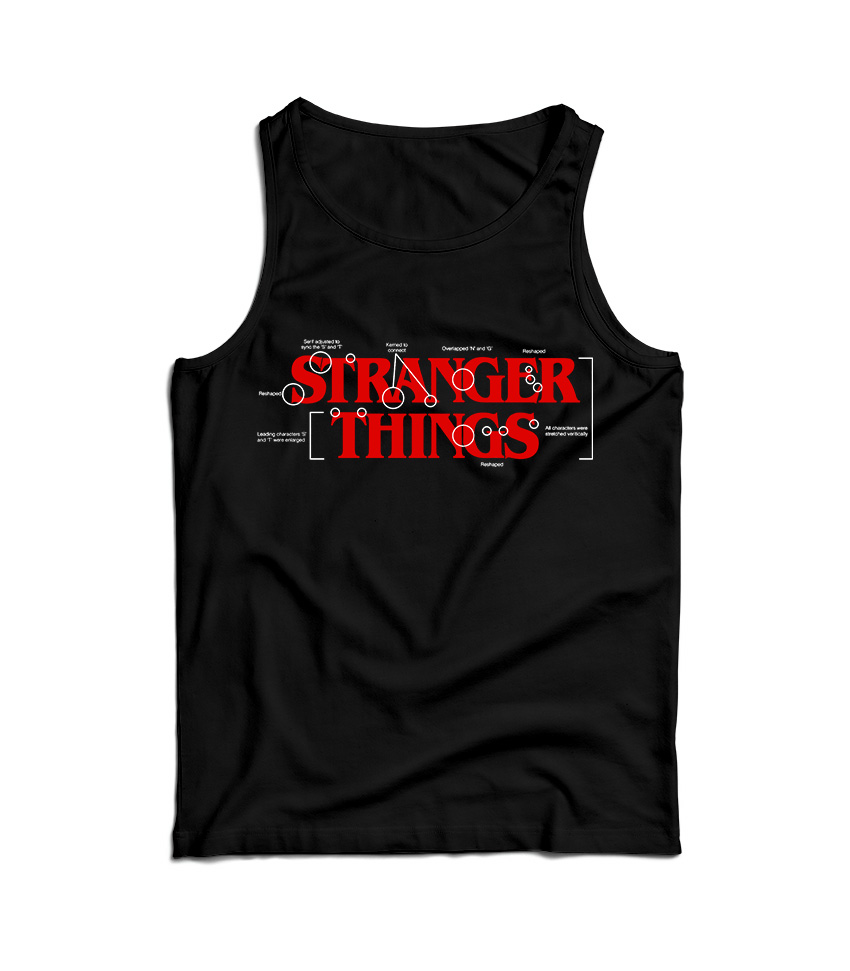 Official Stranger Things Merchandise Logo Tank Top Men's And Women's