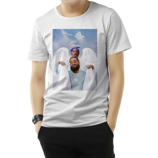 Two Angels Tupac Shakur And Nipsey Hussle T-Shirt