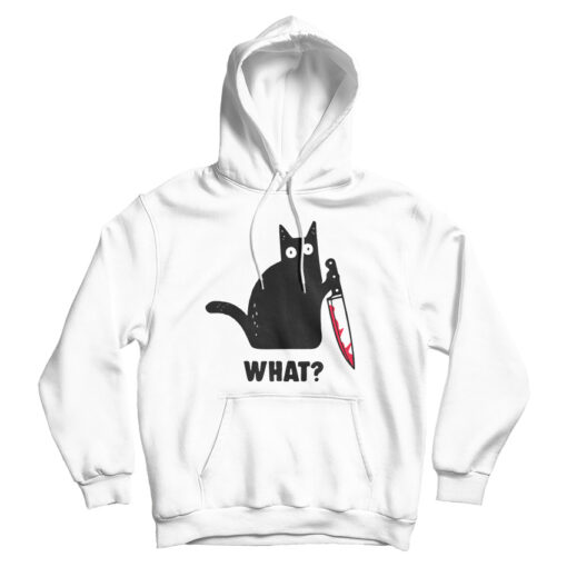 Cat What Murderous Black Cat With Knife Hoodie