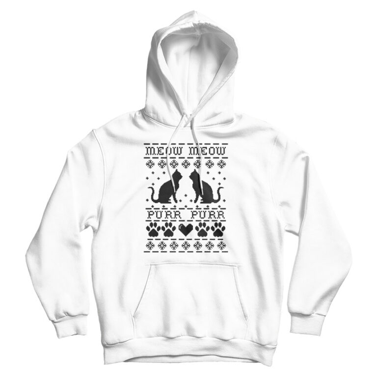 Meow Cat Christmas Toddler Hoodie Cheap For Men's And Women's