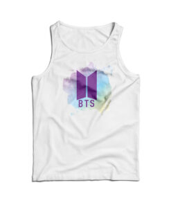 BTS Purple Logo Pastel Watercolor Tank Top