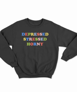 Depressed Stressed Horny Sweatshirt