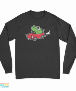 Frog Riding In A Car Long Sleeve T-Shirt