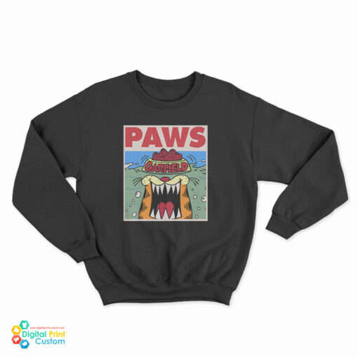 Garfield Paws Jaws Parody Sweatshirt
