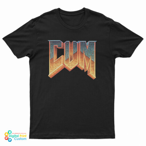 Doom Cum Logo Parody T-Shirt