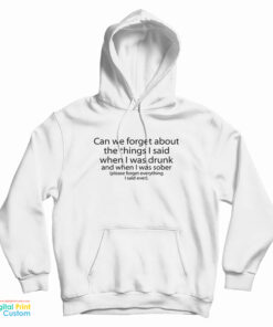 Can We Forget About The Things I Said When I Was Drunk And When I Was Sober Hoodie