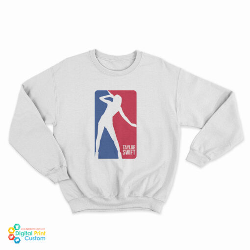 Taylor Swift Singing Pose NBA Logo Parody Sweatshirt