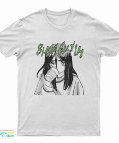 Billie Eilish Anime Portrait With Cup T-Shirt